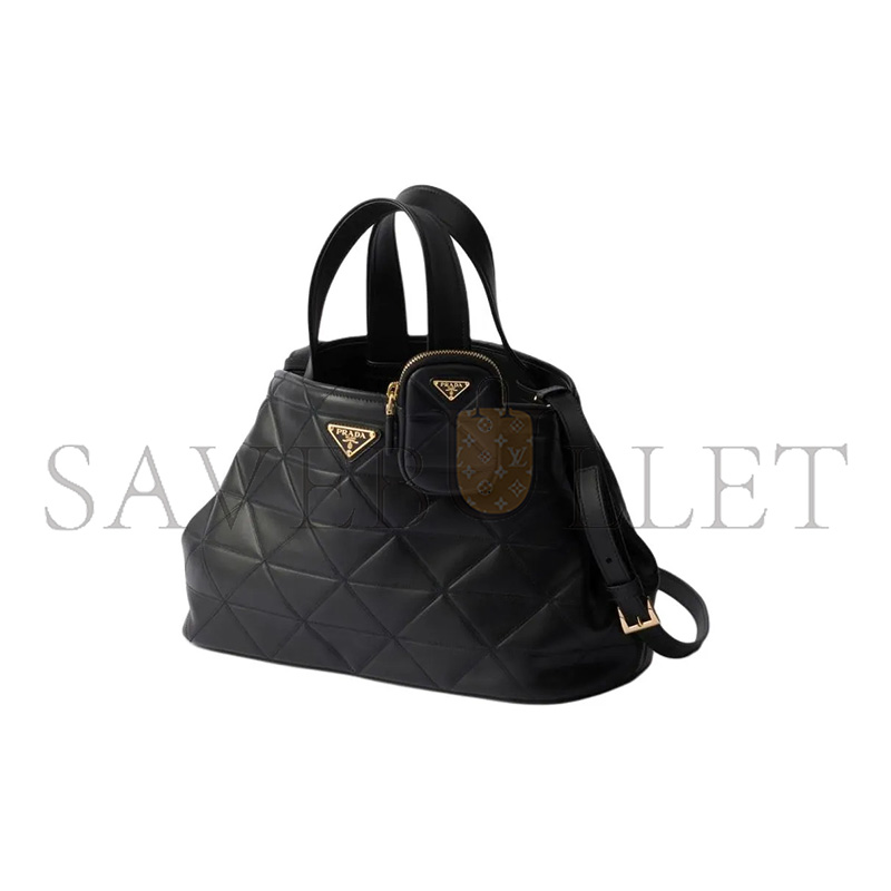 PRADA MEDIUM LEATHER TOTE BAG WITH STITCHING 1BG545 (35*22*15cm)